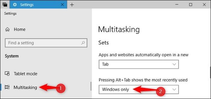 Windows 10 đã thay đổi cách thay đổi hoạt động của tổ hợp phím Alt+Tab