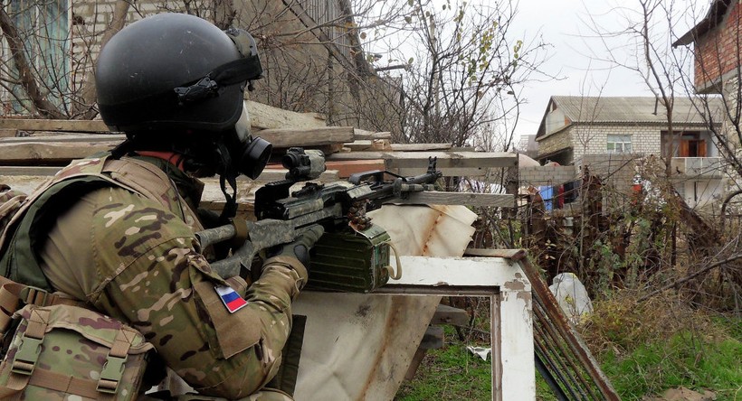Binh sĩ đặc nhiệm Nga trong một chiến dịch chống khủng bố