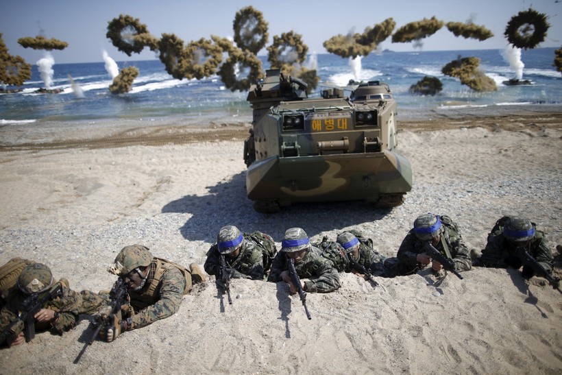 Quân đội Mỹ và Hàn Quốc thường xuyên tập trận chung nhằm đối phó Triều Tiên