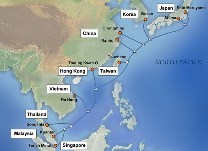 APG hiện là tuyến cáp quang biển có dung lượng lớn nhất tại khu vực châu Á