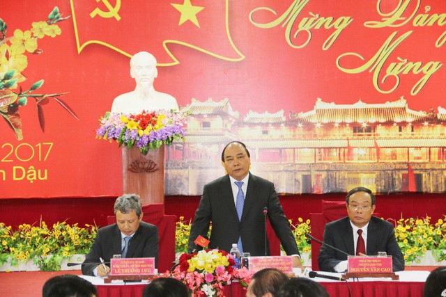 Thủ tướng Nguyễn Xuân Phúc làm việc với tỉnh Thừa Thiên Huế sáng mùng 4 Tết