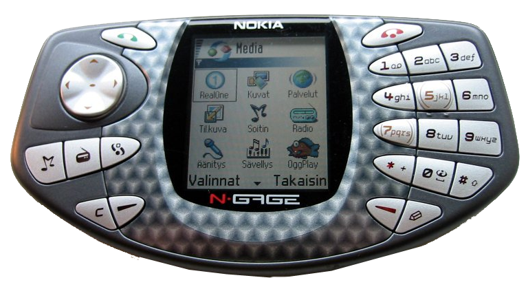 Nokia N Gage (ra mắt 2003)  Mẫu điện thoại hướng đến người chơi game với thiết kế độc đáo đã gây tiếng vang khi lần đầu ra mắt vào cuối năm 2003. Tuy không thành công, đây lại là một trong những điện thoại đầu tiên mở đầu cho ngành công nghệ game di động.
