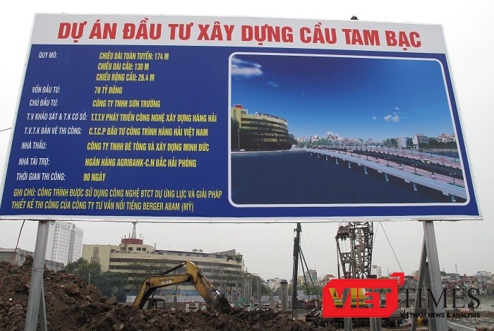 Dự án cầu Tam Bạc với bê tông vĩnh viễn chỉ xây dựng trong thời gian kỷ lục 47 ngày.