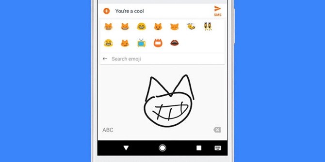 Bàn phím Gboard cho phép tìm emoji bằng hình vẽ