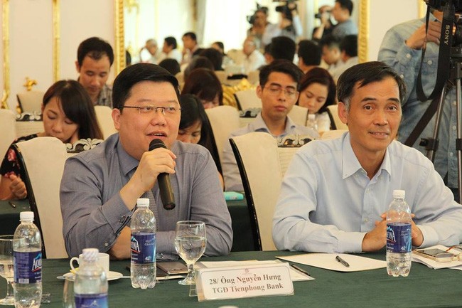 Ông Nguyễn Hưng - Tổng Giám đốc TPBank chia sẻ tại Tọa đàm An toàn thông tin và mối đe dọa tới nền kinh tế do CLB Nhà báo CNTT tổ chức 