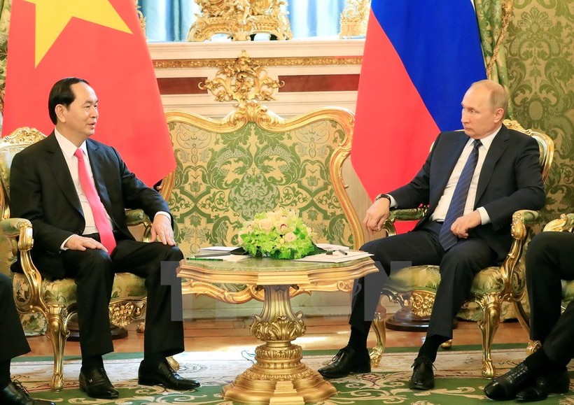 Chủ tịch nước Trần Đại Quang và Tổng thống Liên bang Nga Vladimir Putin - Ảnh:TTXVN