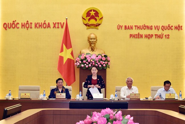 Chủ tịch Quốc hội Nguyễn Thị Kim Ngân phát biểu tại phiên khai mạc. Ảnh: VGP/Nhật Bắc