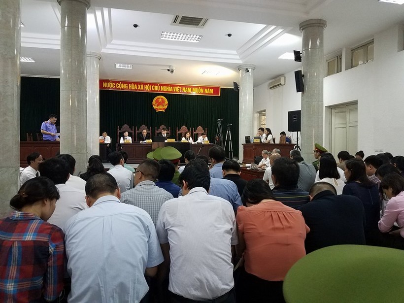 Phiên xét xử Hà Văn Thắm cùng đồng phạm ngày 14/9 - Ảnh: XT