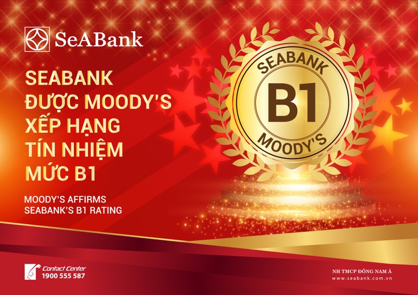 SeABank được Moody's xếp hạng tín nhiệm dài hạn ở mức B1.