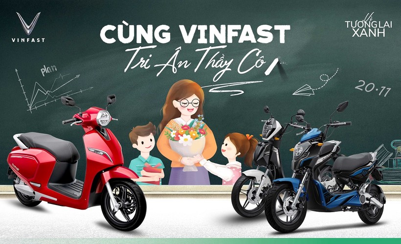 Trong tháng 11 VinFast triển khai chương trình “Cùng VinFast tri ân Thầy cô”