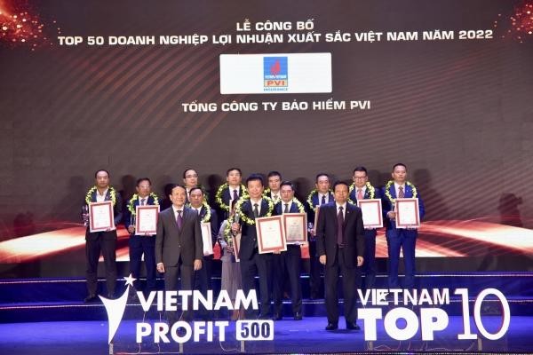 Bảo hiểm PVI đạt Top 50 doanh nghiệp lợi nhuận tốt nhất Việt Nam năm 2022