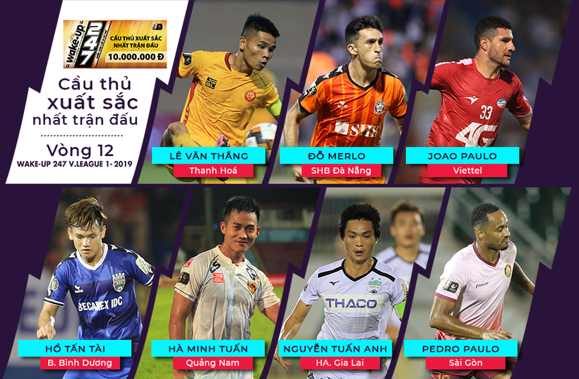 7 gương mặt xuất sắc vòng 12 V-League 2019 (ảnh VPF)