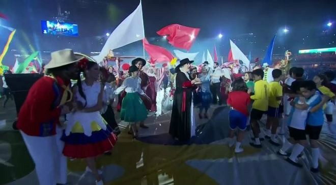Khai mạc Copa America 2019: Đại tiệc rực rỡ sắc màu (ảnh chụp màn hình)