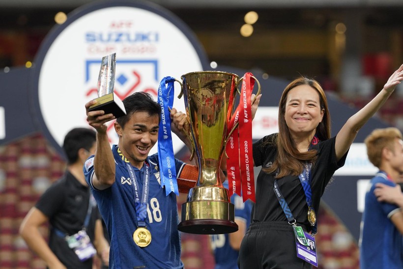 Thái Lan đã giành chức vô địch AFF Cup 2020 một cách xứng đáng. Ảnh BTC.