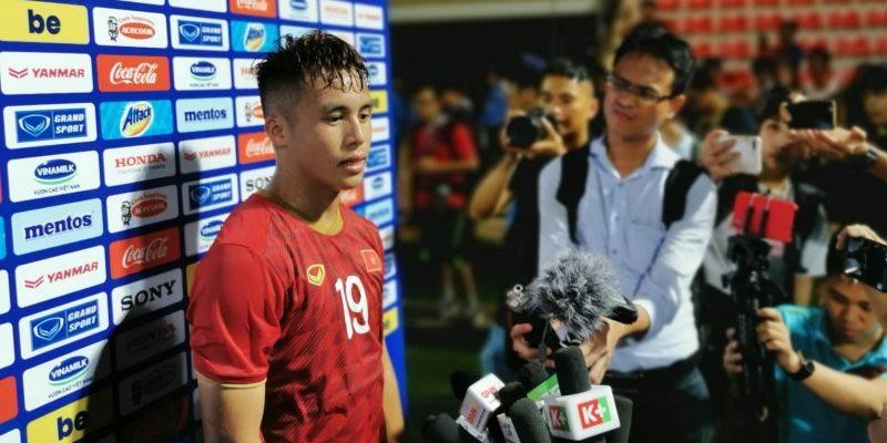 Trong 30 cái tên được HLV Park Hang-seo triệu tập lần này, duy nhất Nguyễn Trọng Long lần đầu có mặt ở đội tuyển quốc gia. Ảnh PLR.