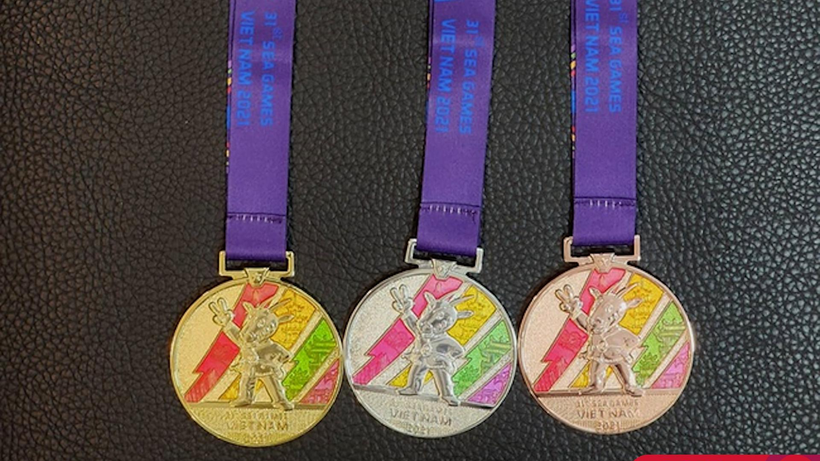 Ban tổ chức đã chuẩn bị hơn 4.000 huy chương vàng, bạc, đồng cho các VĐV đạt thành tích cao khi thi đấu. Ảnh AT.