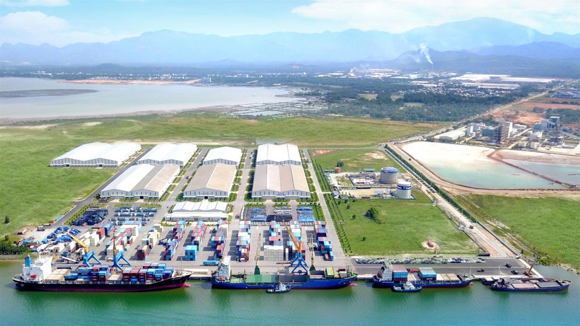 Cảng Chu Lai - nơi xuất khẩu sản phẩm Thaco sang thị trường nước ngoài.