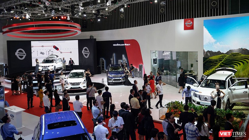 Toàn cảnh gian hàng Nissan Việt Nam tại triển lãm VMS 2018 (Ảnh: Ngô Minh)