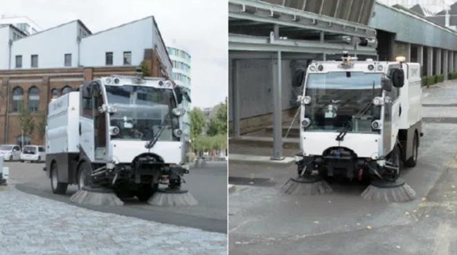 Mô phỏng phương tiện làm sạch đường phố tự lái mà Singapore sắp thử. ẢNH: DULEVO INTERNATIONAL