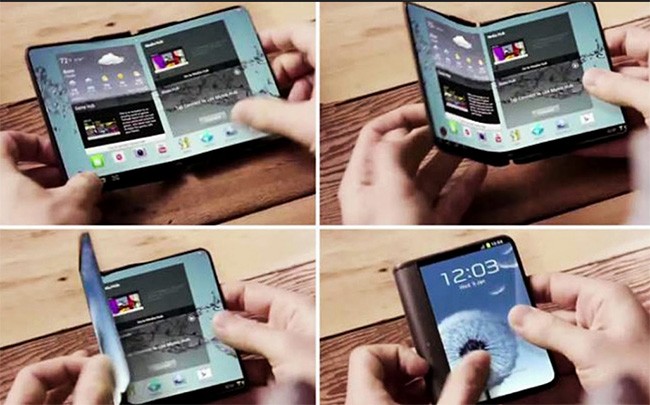 Điện thoại dẻo của Samsung sắp được công bố? (ảnh: YouTube)