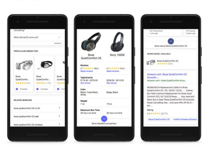 Google bổ sung thêm công cụ hỗ trợ mua sắm (ảnh: Phone Arena)