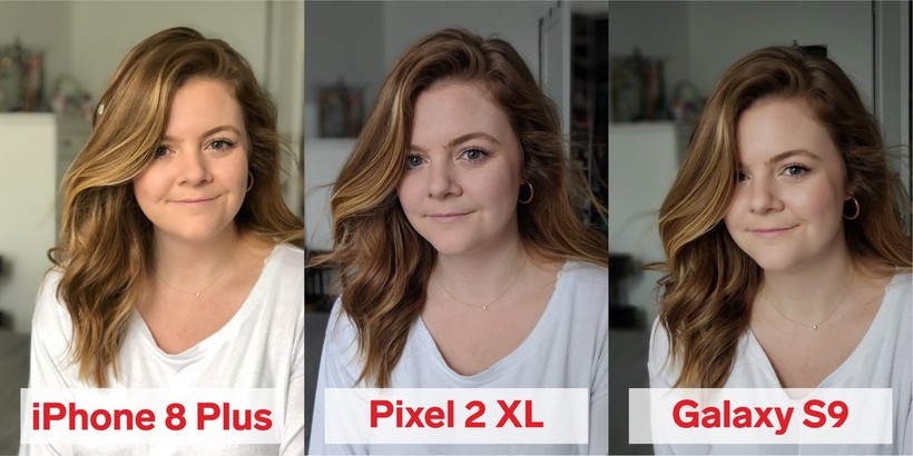 So sánh chế độ chụp chân dung từ 3 mẫu smartphone hàng đầu (ảnh: Business Insider)