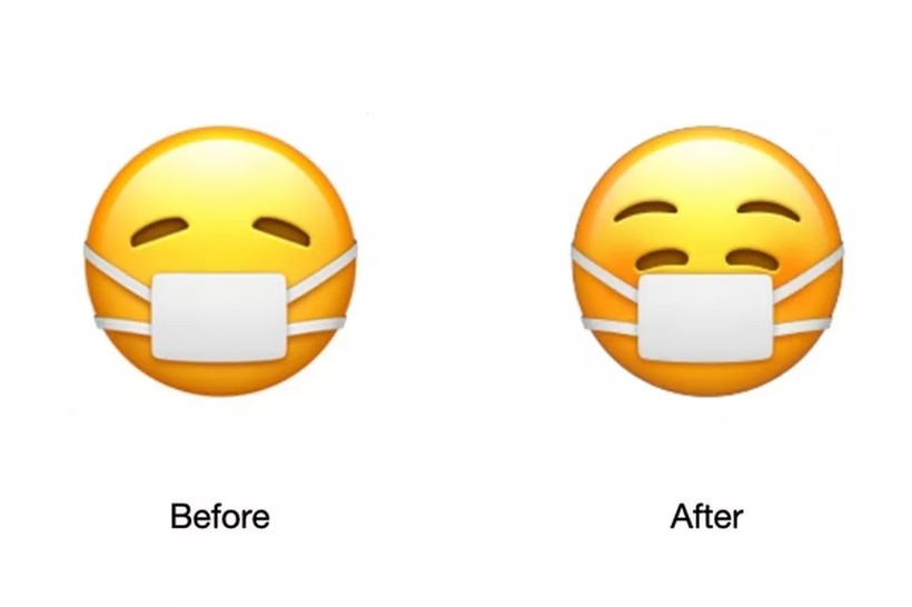 Biểu tượng cảm xúc trước đây và hiện tại mà Apple vừa cập nhật (ảnh: The Verge)