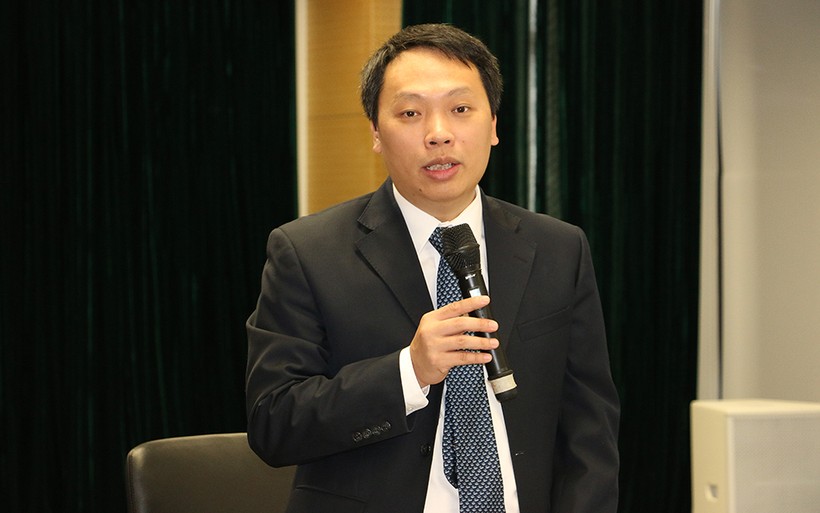 Thứ trưởng Nguyễn Huy Dũng phát biểu tại buổi làm việc. Ảnh MIC