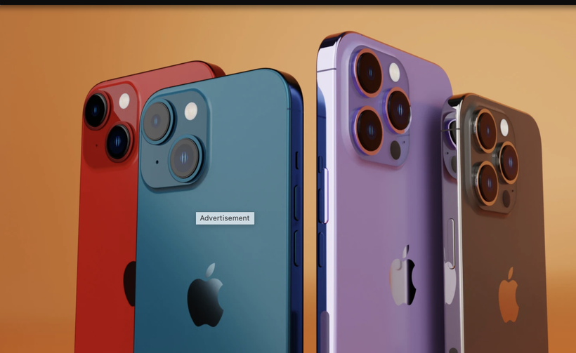 Các sản phẩm thuộc dòng iPhone 14 với những màu sắc mới. Ảnh render dựa trên các tin đồn gần đây về iPhone 14.