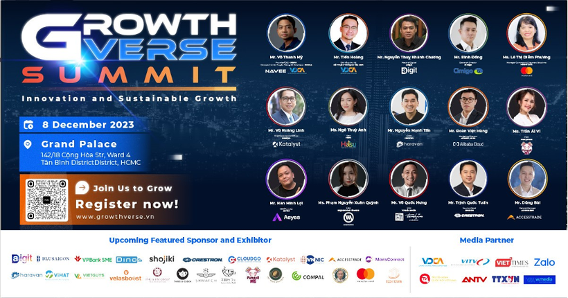 Sắp diễn ra "Hội nghị đột phá về tăng trưởng dành cho doanh nghiệp" - GrowthVerse Summit 2023