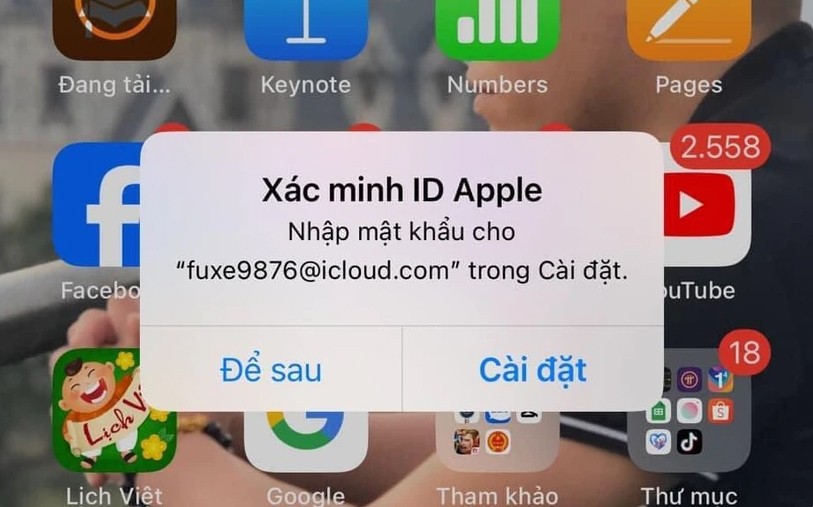 iPhone bị tấn công khi hiện thông báo "Xác minh ID Apple"?
