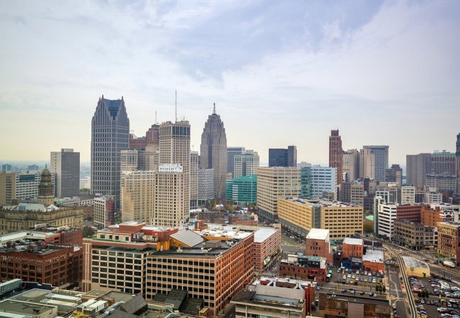 Thành phố Detroit, bang Michigan, một trong những thành phố đang khuyến khích người dân đến đây sinh sống (Ảnh Shutterstock)