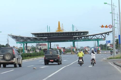 Trạm BOT Mỹ Lộc- Nam Định giảm phí với các phương tiện giao thông.