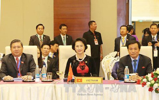 Chủ tịch Quốc hội Nguyễn Thị Kim Ngân dự Phiên họp Ban Chấp hành Đại hội đồng Liên nghị viện Hiệp hội các Quốc gia Đông Nam Á lần thứ 37 tại Myanmar (Ảnh: TTXVN).