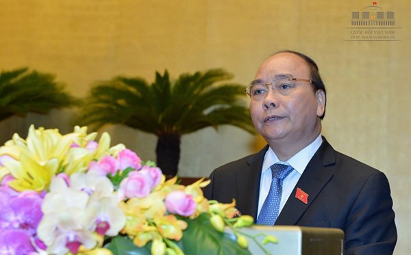 Thủ tướng Nguyễn Xuân Phúc tại buổi họp - (Nguồn: Quốc hội)
