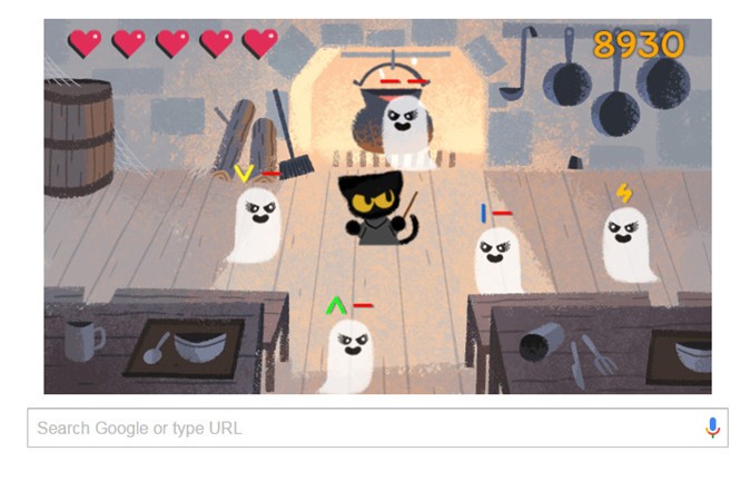 Trò chơi tiêu diệt ma quỷ đang được Google cung cấp trên dịch vụ tìm kiếm của mình.