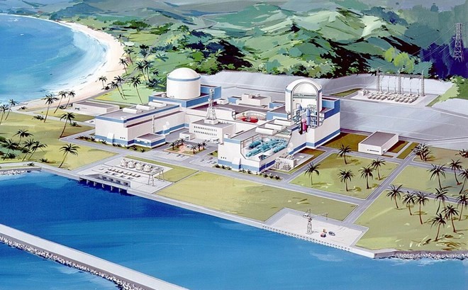 Phác họa mô hình nhà máy điện hạt nhân Ninh Thuận 1. (Nguồn: dienhatnhan.com.vn)