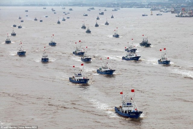 National Interest ước tính Trung Quốc ước tính có khoảng 700.000 tàu cá