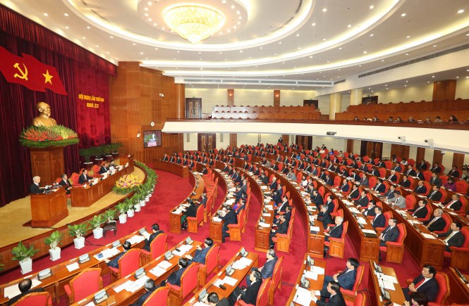 Toàn cảnh phiên khai mạc Hội nghị Ban Chấp hành Trung ương Đảng Cộng sản Việt Nam lần thứ hai, khóa XII - Ảnh: TTXVN.