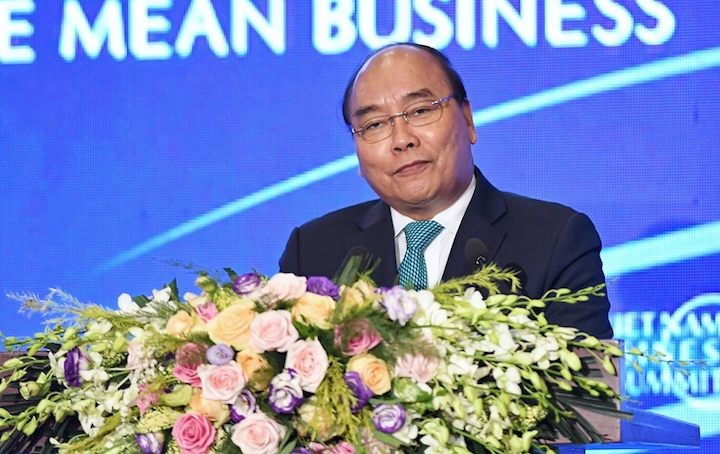 Thủ tướng Nguyễn Xuân Phúc tham dự Diễn đàn VBS 2018 ngày 13/9. Ảnh: Giang Huy