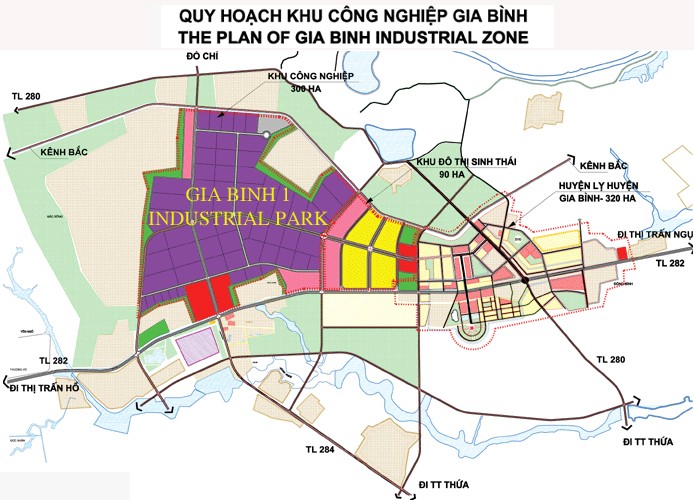 Quy hoạch Khu công nghiệp Gia Bình (Nguồn: izabacninh.gov.vn)