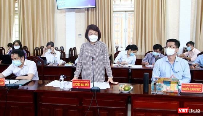 Ảnh: Bà Lương Mai Anh, Phó Cục trưởng Cục Quản lý Môi trường Y tế (Bộ Y tế), Trưởng Đoàn công tác của BYT tại Đồng Tháp 