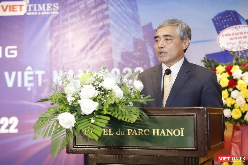 Ông Nguyễn Minh Hồng - Chủ tịch VDCA, nguyên Thứ trưởng Bộ Thông tin và Truyền thông phát biểu tại sự kiện phát động Giải thưởng Chuyển đổi số Việt Nam 2022