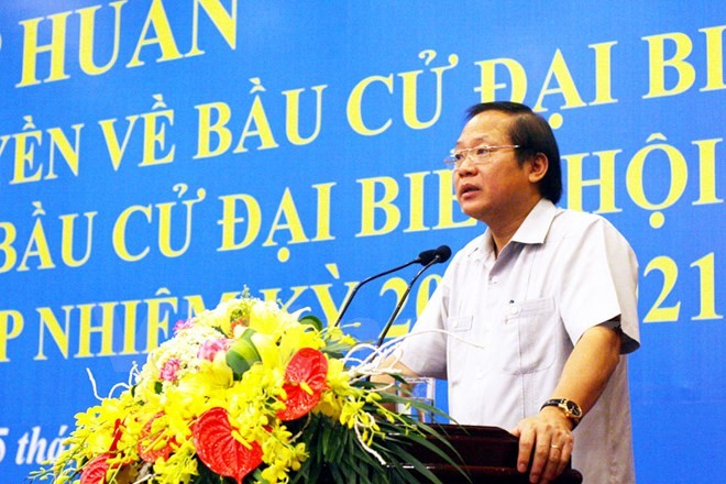 Bộ trưởng Bộ Thông tin và Truyền thông Trương Minh Tuấn phát biểu khai mạc lớp tập huấn