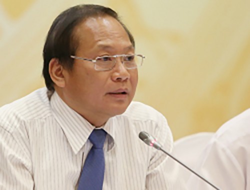 Bộ trưởng Thông tin và Truyền thông Trương Minh Tuấn trả lời báo chí.