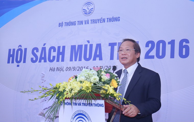  Bộ trưởng Bộ TT&TT Trương Minh Tuấn phát biểu tại Lễ khai mạc. Ảnh: Đức Huy
