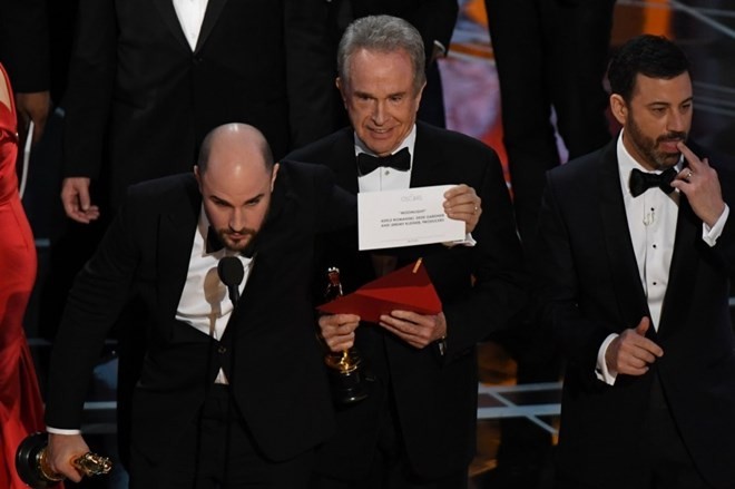 Giải Oscar Phim hay nhất bị trao nhầm, và trao lại cho 'Moonlight'