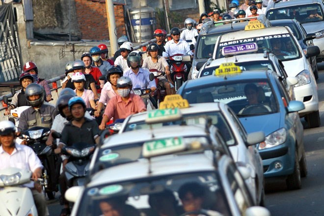 Theo Sở GTVT Hà Nội, khi được đưa vào thực thi, quy chế này sẽ giúp làm giảm bớt mật độ giao thông trên địa bàn Thành phố hiện nay. Ảnh: Taxi Ba Sao