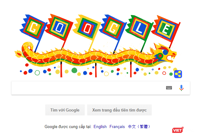 Hôm nay,cả thế giới sẽ ngắm thuyền rồng Việt Nam trước khi thực hiện thao tác tìm kiếm trên Google.