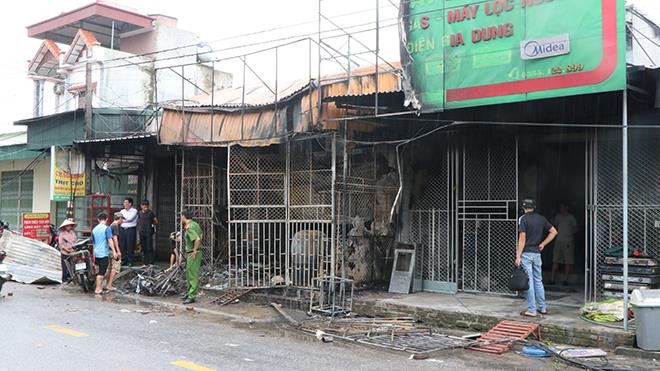 Hiện trường vụ cháy tại xóm 3, thôn Tiên Tảo, xã Thanh An, huyện Thanh Hà, Hải Dương.